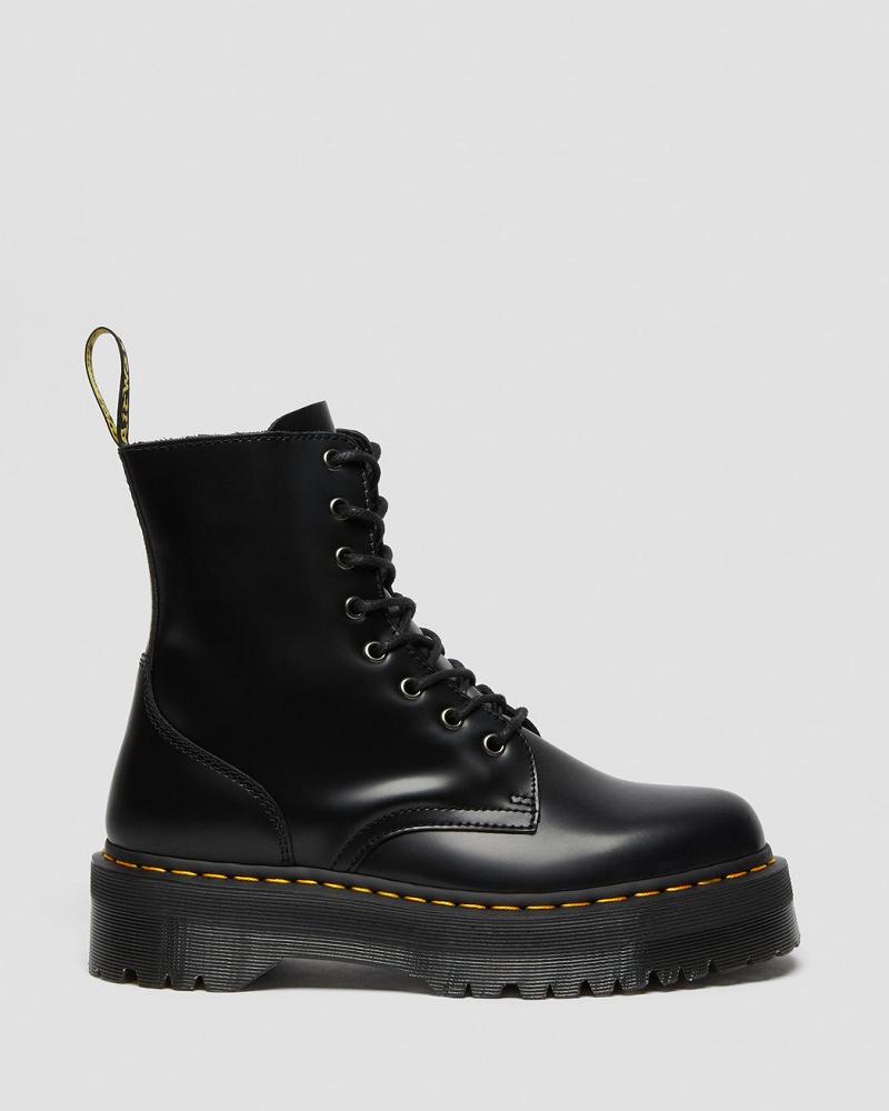 Men's Dr Martens Jadon Smooth Leather Platform Boots Black | AU 562VRW